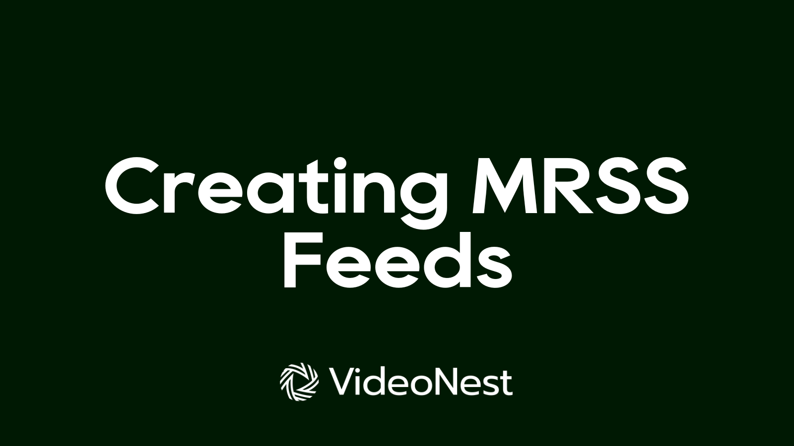 MRSS Feed Setup